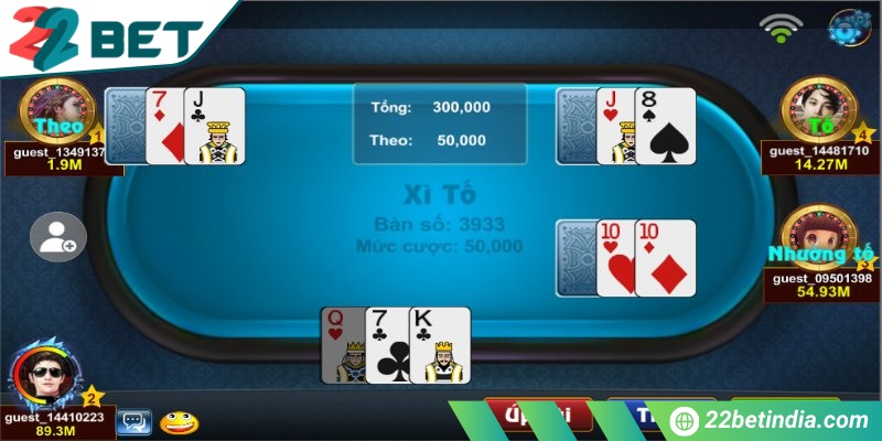 Xì tố online - Học hỏi luật chơi, kinh nghiệm chiến thắng 1 Xì Tố online đang gây sốt